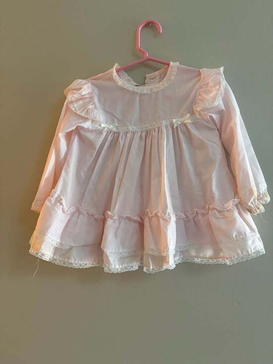 Alexis Other - Alexis Vintage Pink Lace Ruffle Baby Girl Dress 24 Months